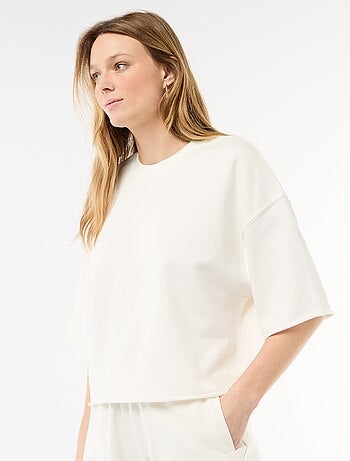 T-shirt manches 3/4 en French Terry