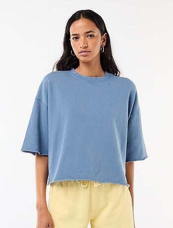 T-shirt manches 3/4 en French Terry