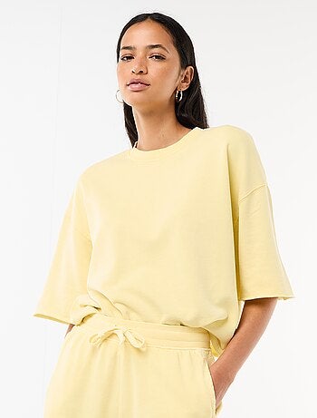 T-shirt manches 3/4 en French Terry