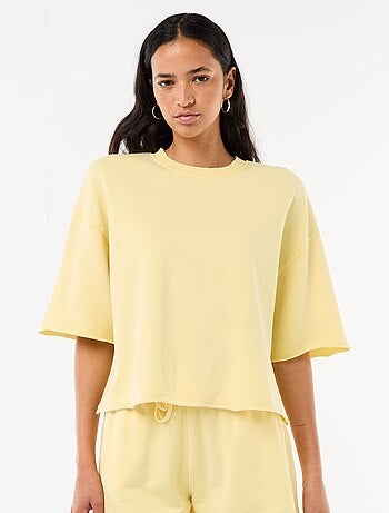 T-shirt manches 3/4 en French Terry