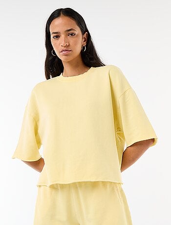 T-shirt manches 3/4 en French Terry