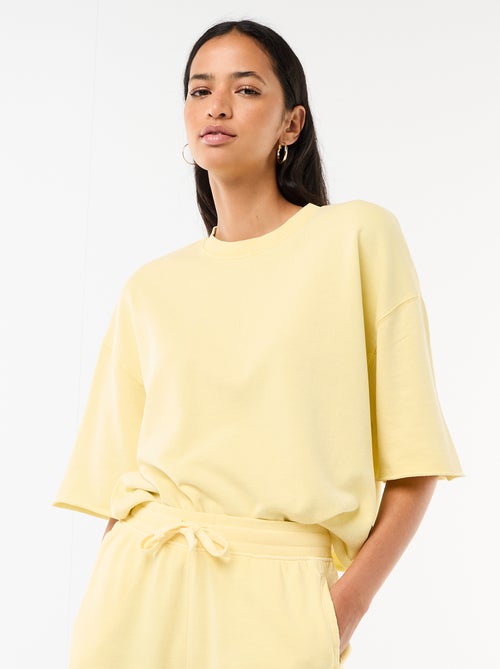 T-shirt manches 3/4 en French Terry - Kiabi