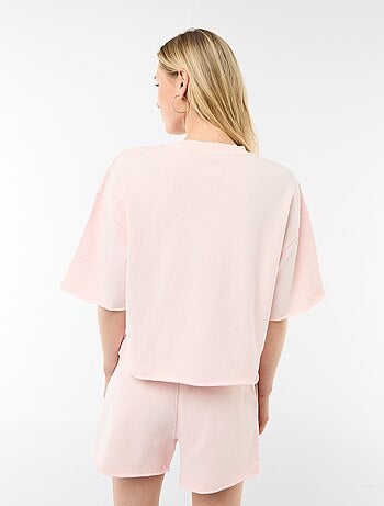 T-shirt manches 3/4 en French Terry