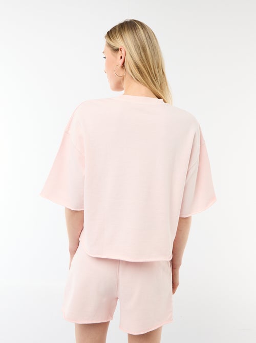 T-shirt manches 3/4 en French Terry - Kiabi