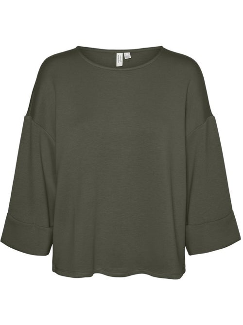 T-Shirt Manches 3/4 Vero Moda Mocca - Kiabi T-Shirt Manches 3/4 Vero Moda Mocca - Kiabi