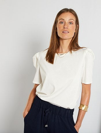T-shirt manches bouffantes