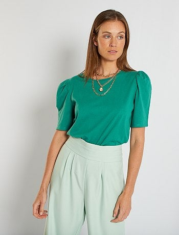 T-shirt manches bouffantes