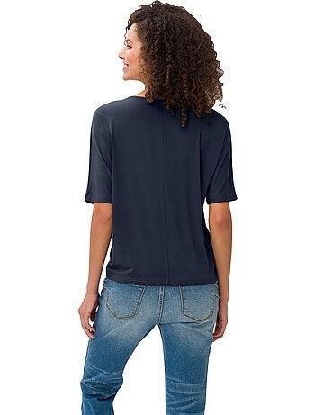 T-shirt Manches Chauve-souris Viscose Douce Et Fluide - Taille Standard - helline