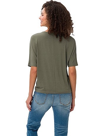 T-shirt Manches Chauve-souris Viscose Douce Et Fluide - Taille Standard - helline