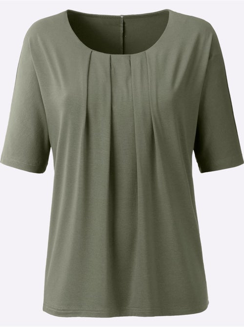 T-shirt Manches Chauve-souris Viscose Douce Et Fluide - Taille Standard - helline - Kiabi
