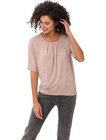 T-shirt Manches Chauve-souris Viscose Douce Et Fluide - Taille Standard - helline