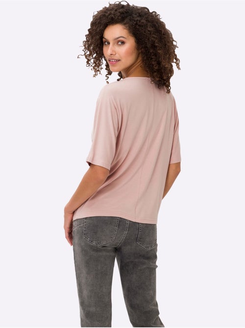 T-shirt Manches Chauve-souris Viscose Douce Et Fluide - Taille Standard - helline - Kiabi