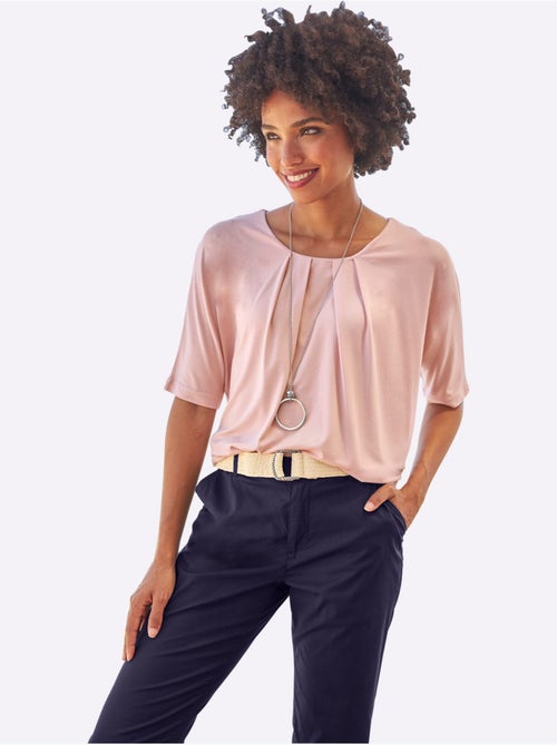 T-shirt Manches Chauve-souris Viscose Douce Et Fluide - Taille Standard - helline - Kiabi