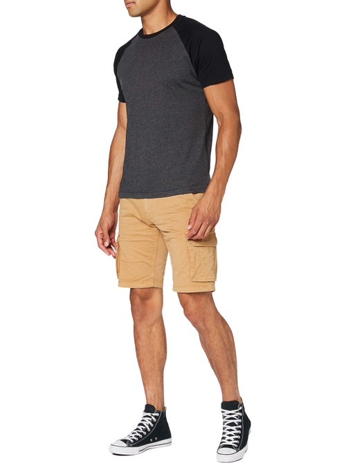 T-shirt manches contrastées - build your brand - Kiabi