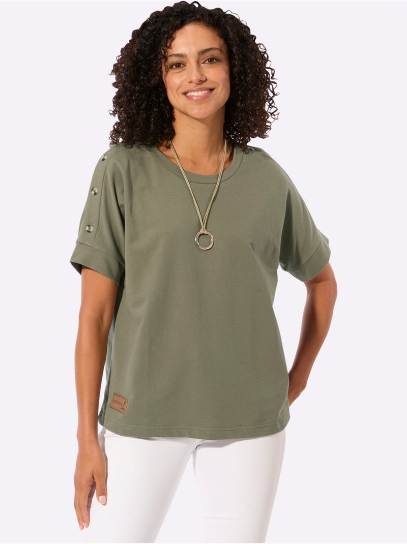 T-shirt Manches Courtes - Taille Standard - Witt Kaki - Kiabi