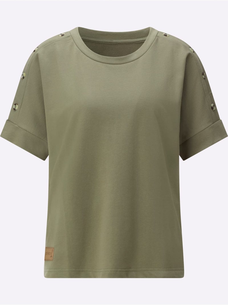 T-shirt Manches Courtes - Taille Standard - Witt Kaki - Kiabi