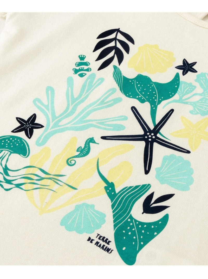 T-shirt manches courtes - Terre de Marins Beige - Kiabi
