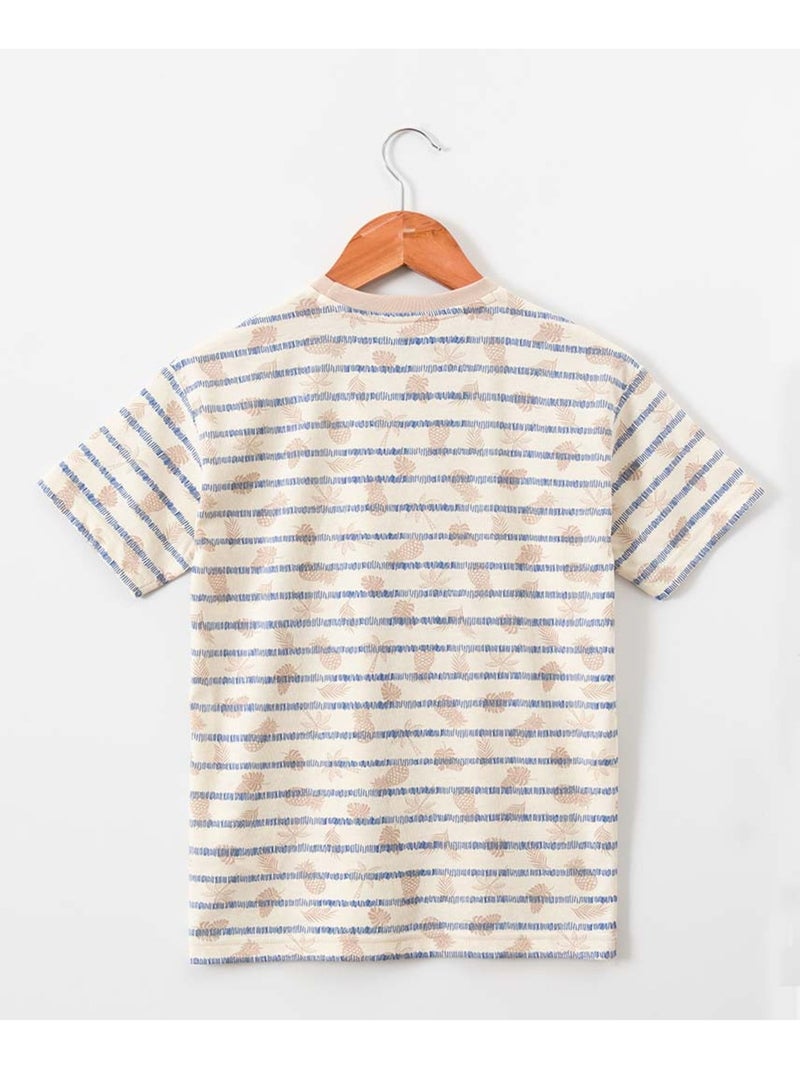 T-shirt manches courtes - Terre de Marins Beige - Kiabi