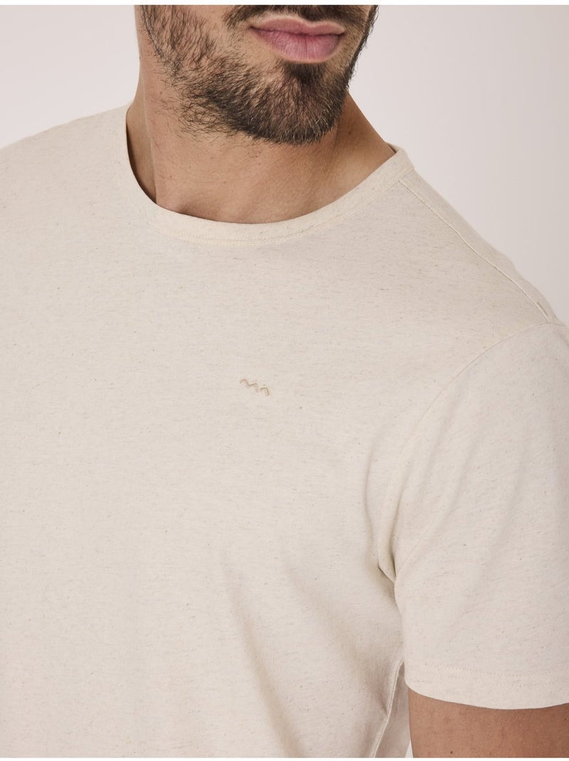 T-shirt manches courtes - Terre de Marins Beige - Kiabi