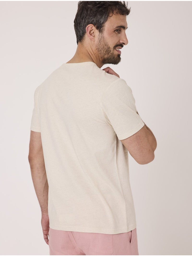 T-shirt manches courtes - Terre de Marins Beige - Kiabi