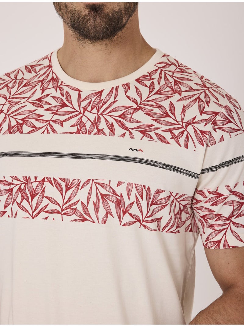 T-shirt manches courtes - Terre de Marins Beige - Kiabi