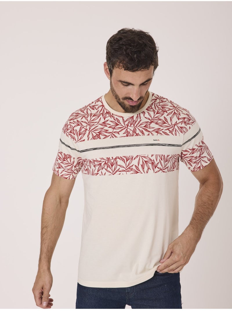 T-shirt manches courtes - Terre de Marins Beige - Kiabi