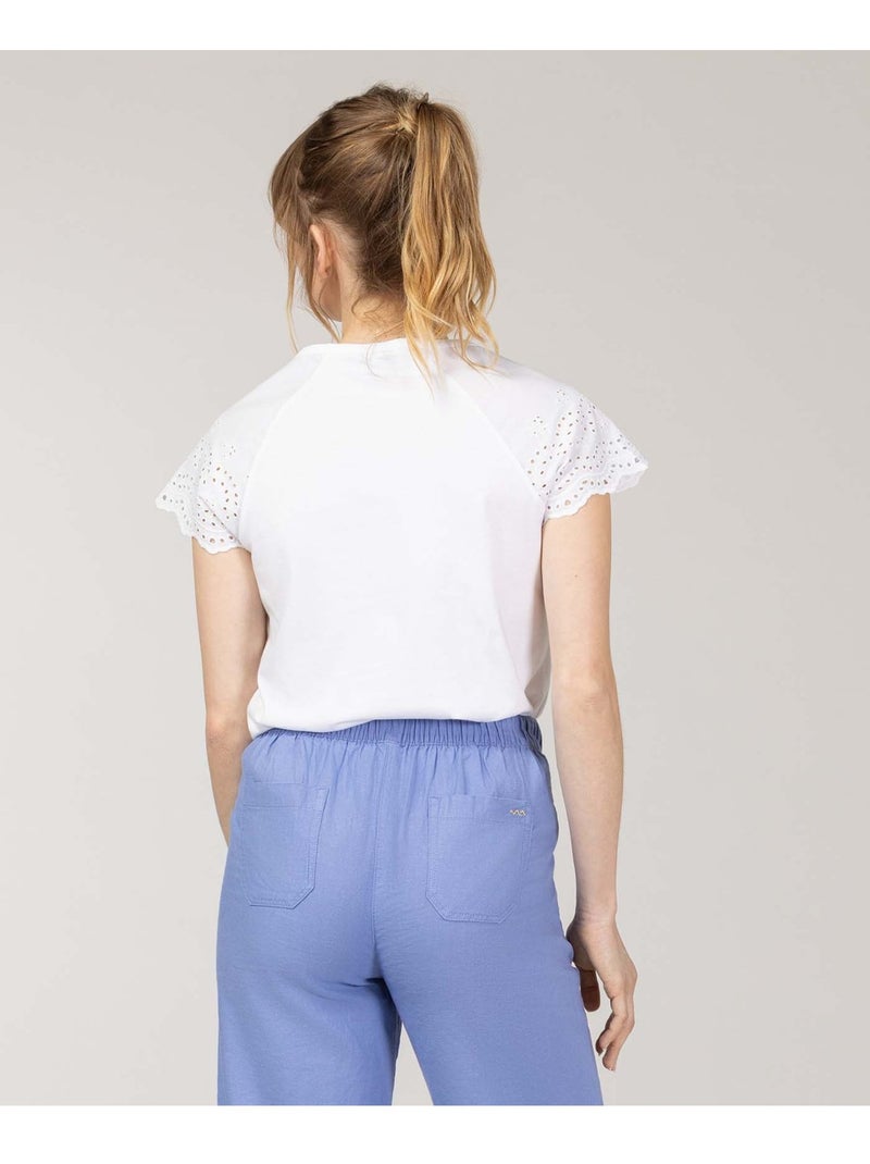 T-shirt manches courtes - Terre de Marins Blanc - Kiabi