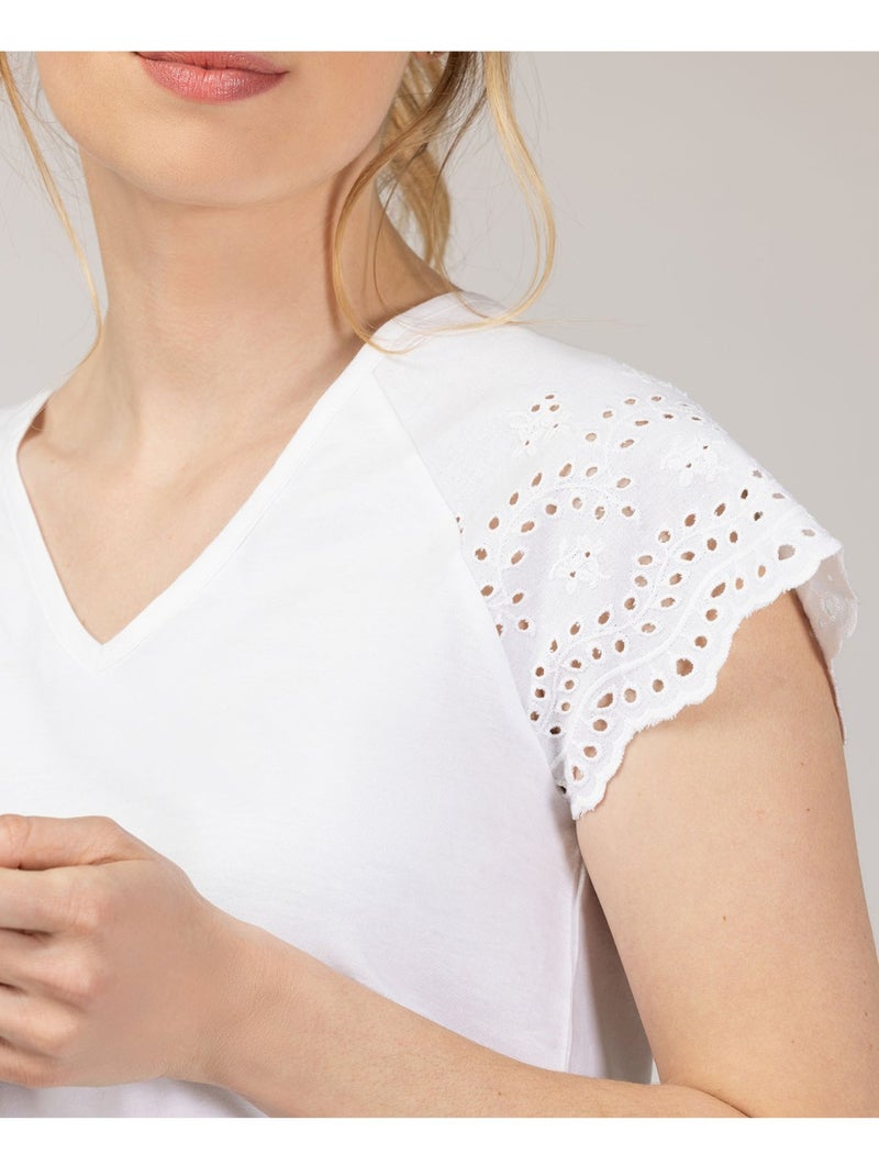 T-shirt manches courtes - Terre de Marins Blanc - Kiabi