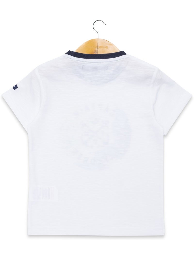 T-shirt manches courtes - Terre de Marins Blanc - Kiabi