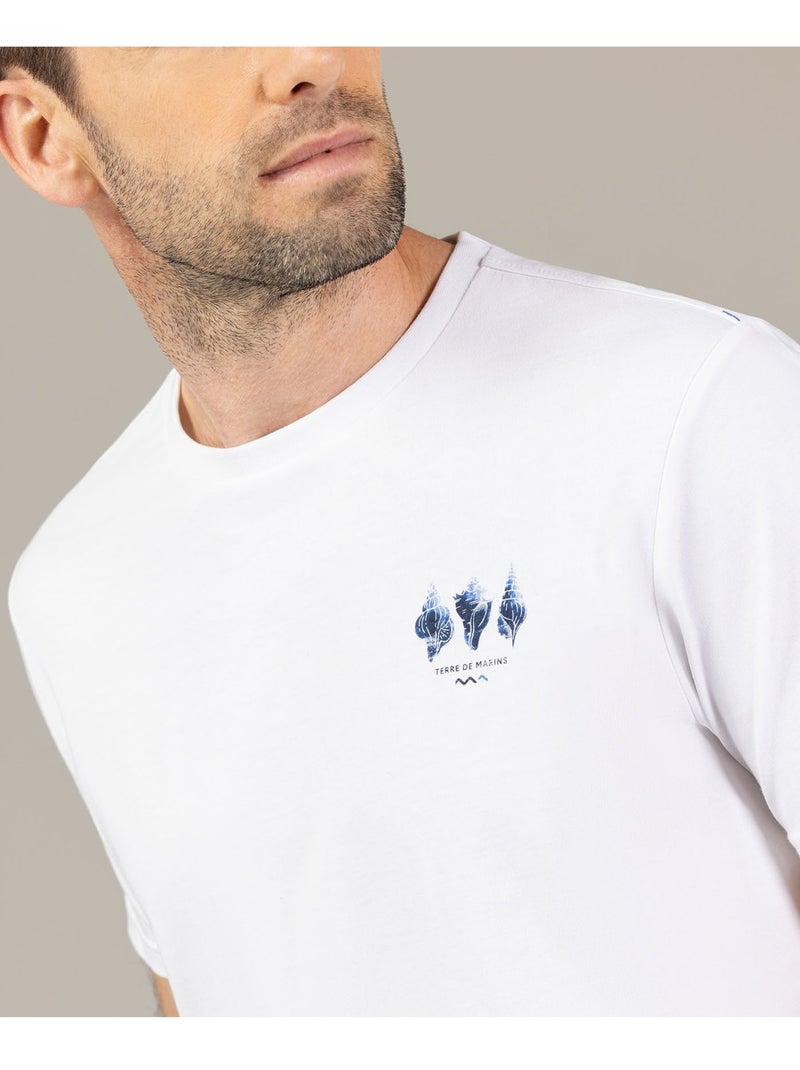 T-shirt manches courtes - Terre de Marins Blanc - Kiabi