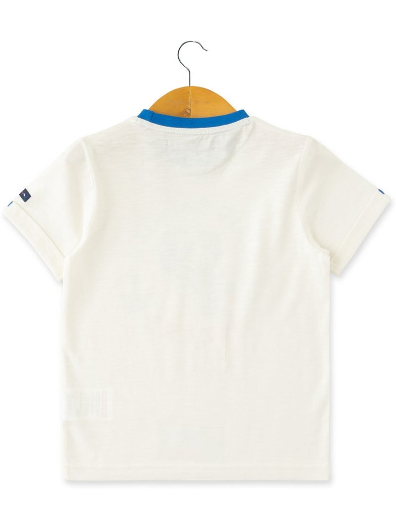 T-shirt manches courtes - Terre de Marins Blanc - Kiabi