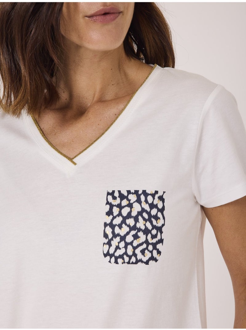 T-shirt manches courtes - Terre de Marins Blanc - Kiabi