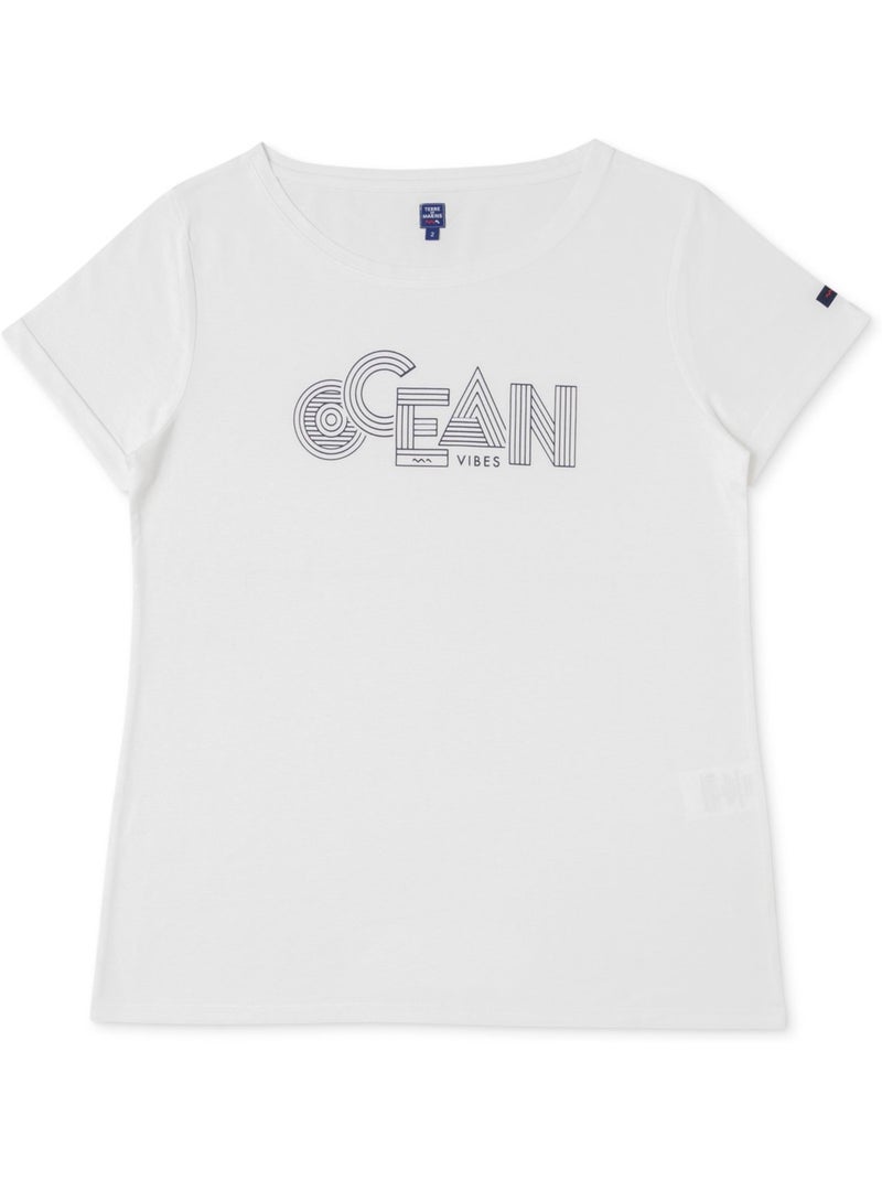 T-shirt manches courtes - Terre de Marins Blanc - Kiabi