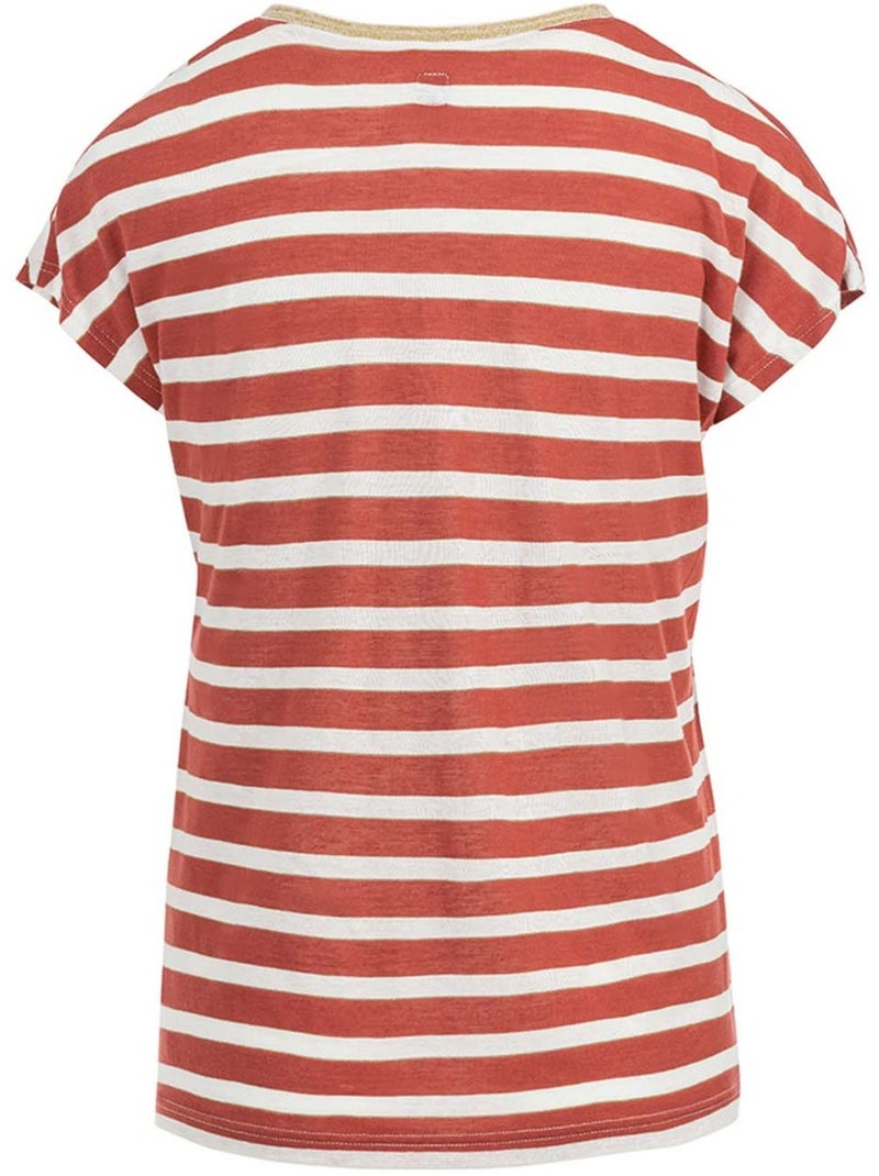 T-shirt manches courtes - Terre de Marins Blanc Rouge Blanc - Kiabi