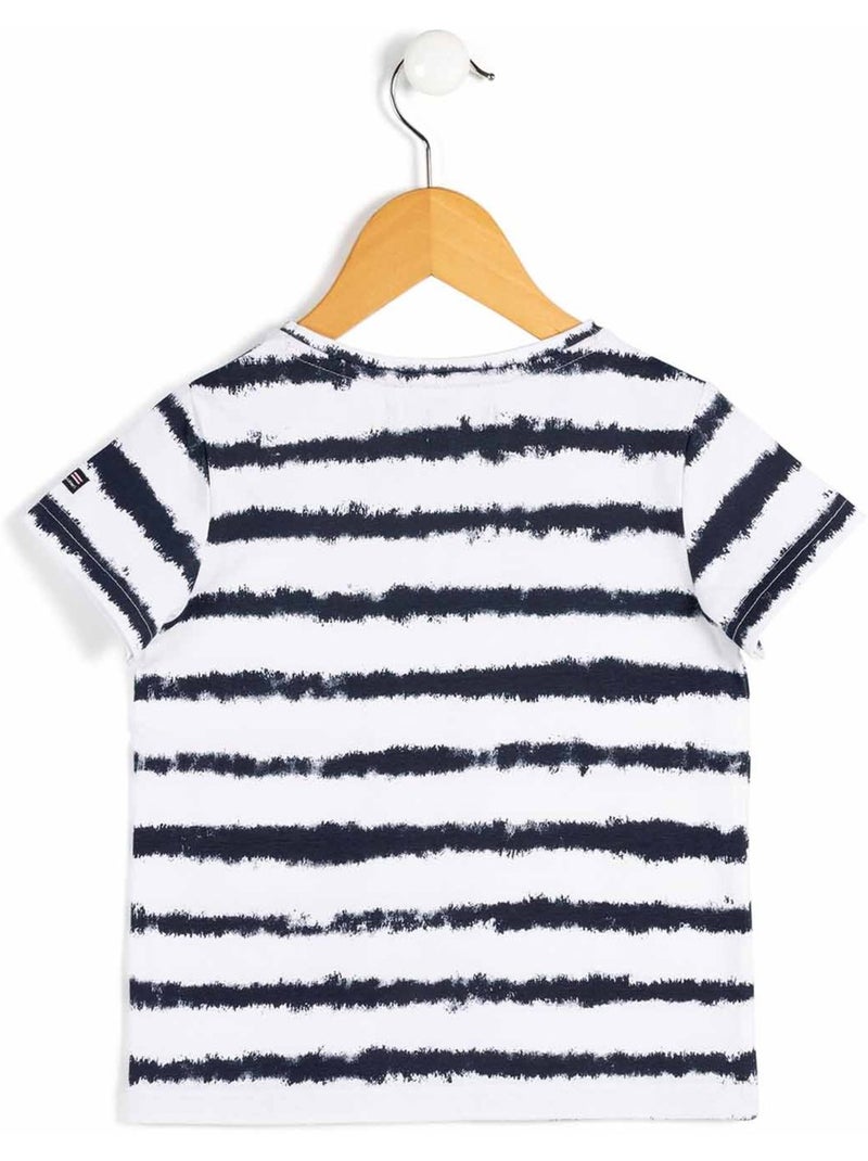 T-shirt manches courtes - Terre de Marins Blanc - Kiabi