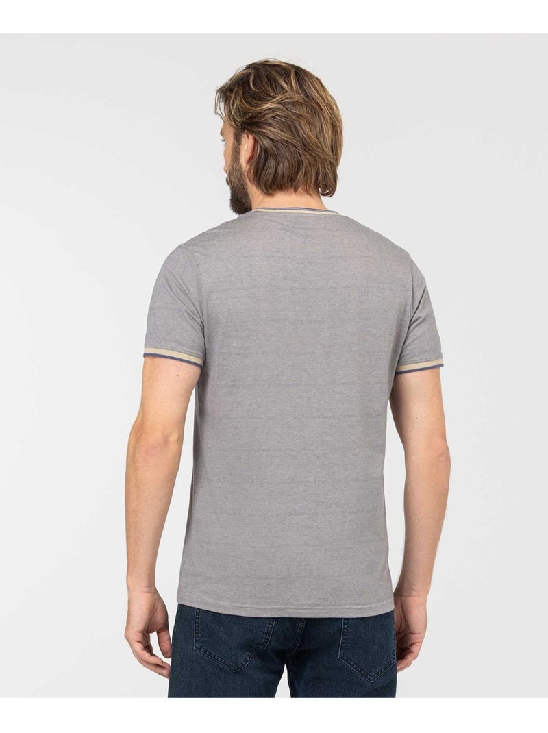 T-shirt manches courtes - Terre de Marins Bleu Beige - Kiabi