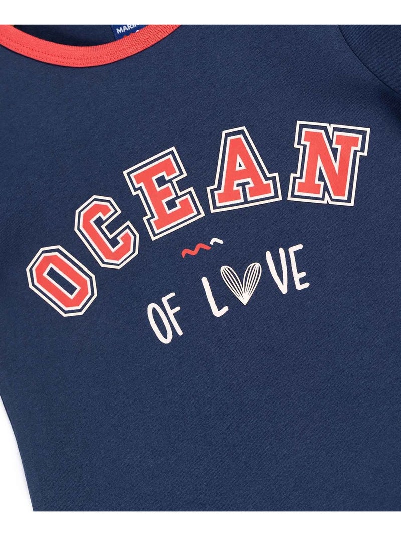 T-shirt manches courtes - Terre de Marins Bleu - Kiabi