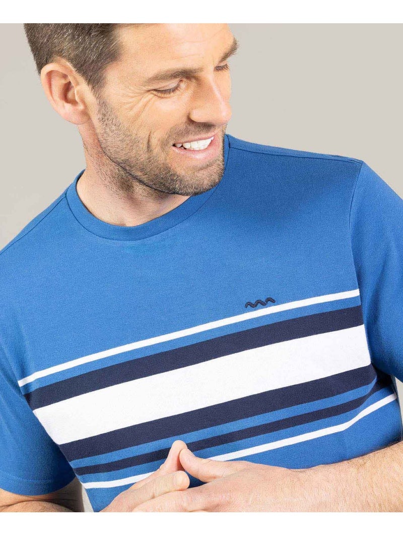 T-shirt manches courtes - Terre de Marins Bleu - Kiabi
