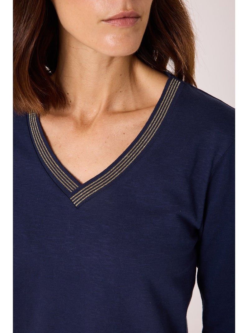 T-shirt manches courtes - Terre de Marins Bleu - Kiabi