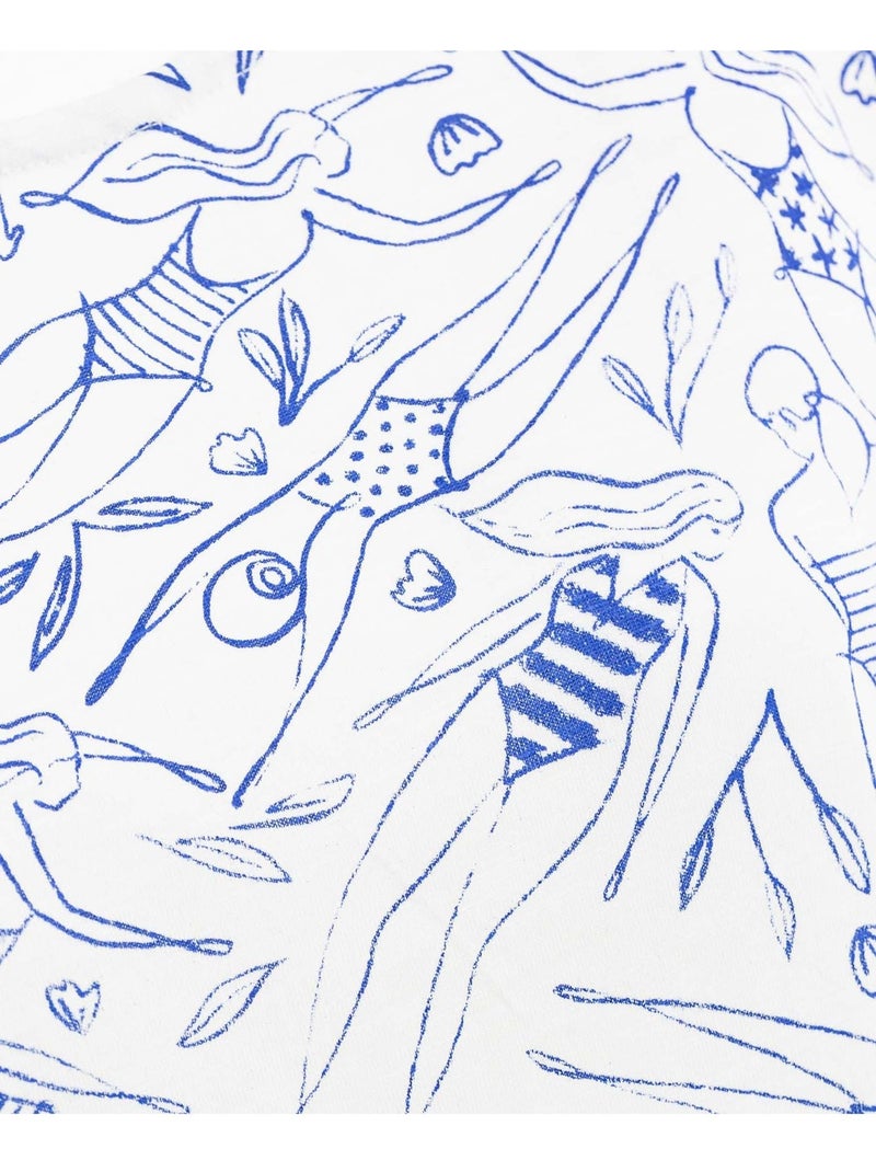 T-shirt manches courtes - Terre de Marins Bleu - Kiabi