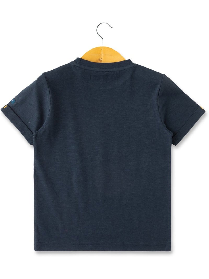 T-shirt manches courtes - terre de marins Bleu marine - Kiabi