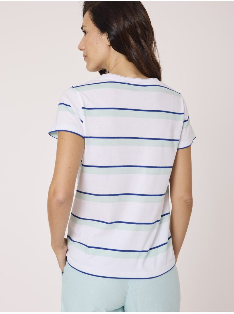T-shirt manches courtes - Terre de Marins Bleu - Kiabi