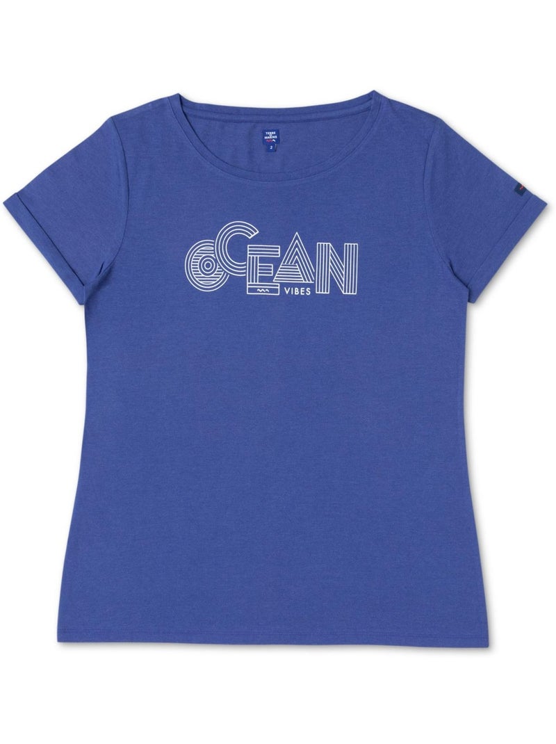 T-shirt manches courtes - Terre de Marins Bleu - Kiabi