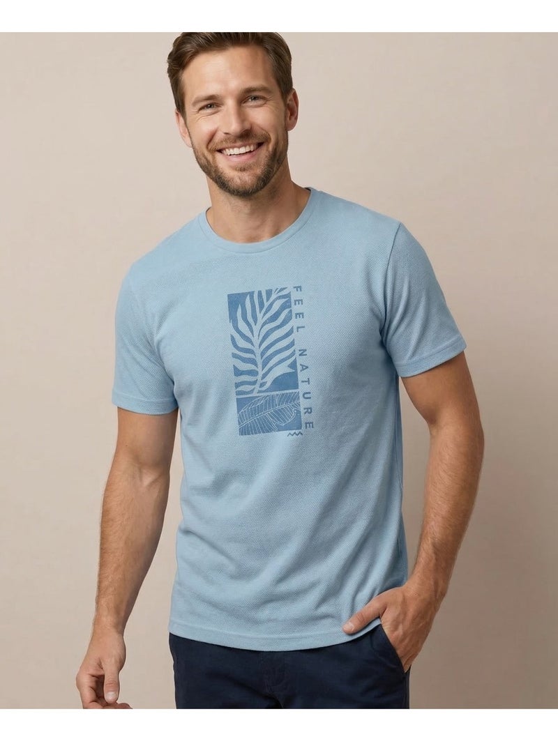 T-shirt manches courtes - Terre de Marins Bleu - Kiabi