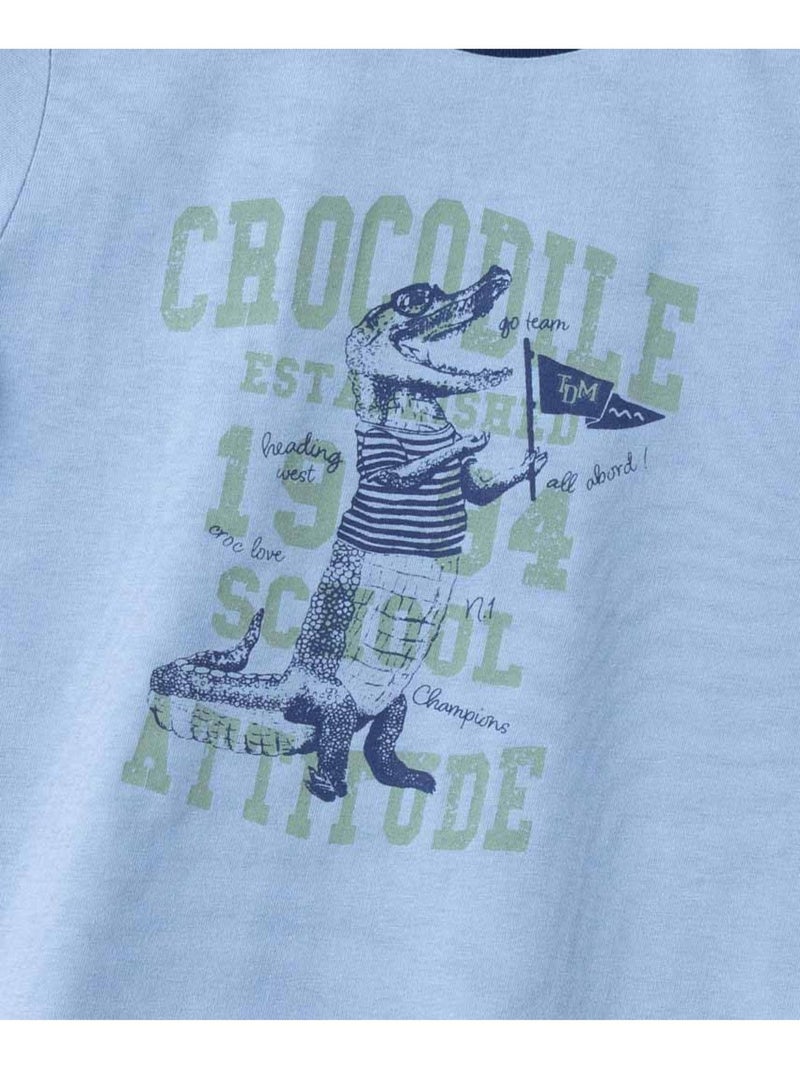T-shirt manches courtes - Terre de Marins Bleu - Kiabi