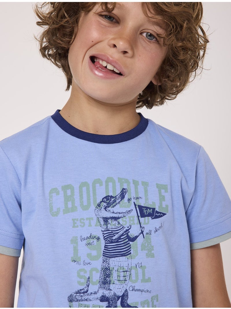 T-shirt manches courtes - Terre de Marins Bleu - Kiabi