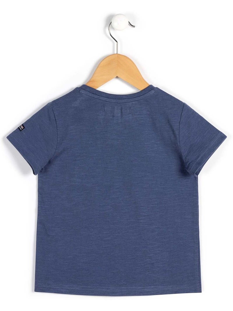 T-shirt manches courtes - Terre de Marins Bleu - Kiabi