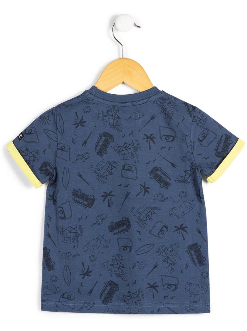 T-shirt manches courtes - Terre de Marins Bleu - Kiabi