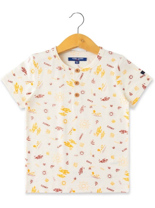 T-shirt manches courtes - terre de marins - Kiabi