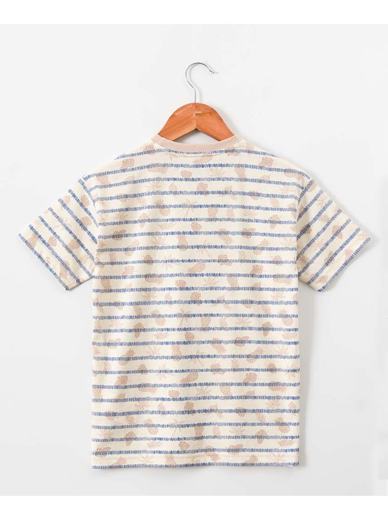 T-shirt manches courtes - Terre de Marins Ecru - Kiabi